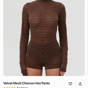 Brown Mesh Hot Shorts M